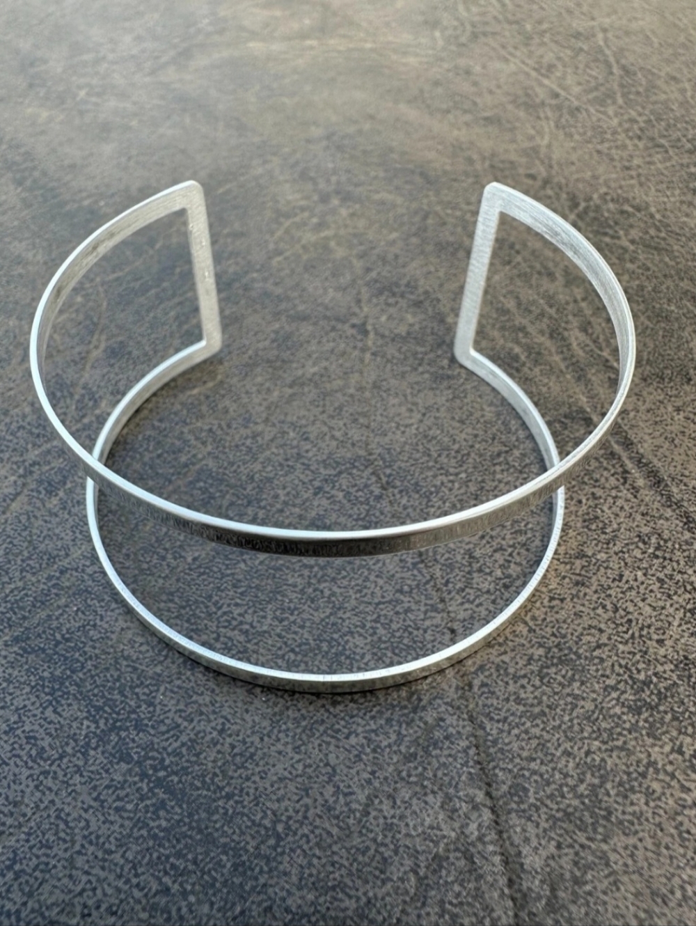 Solid 925 Sterling Silver Plain 1.5" Wide Classic Cuff Bangle Bracelet NEW - Picture 7 of 8